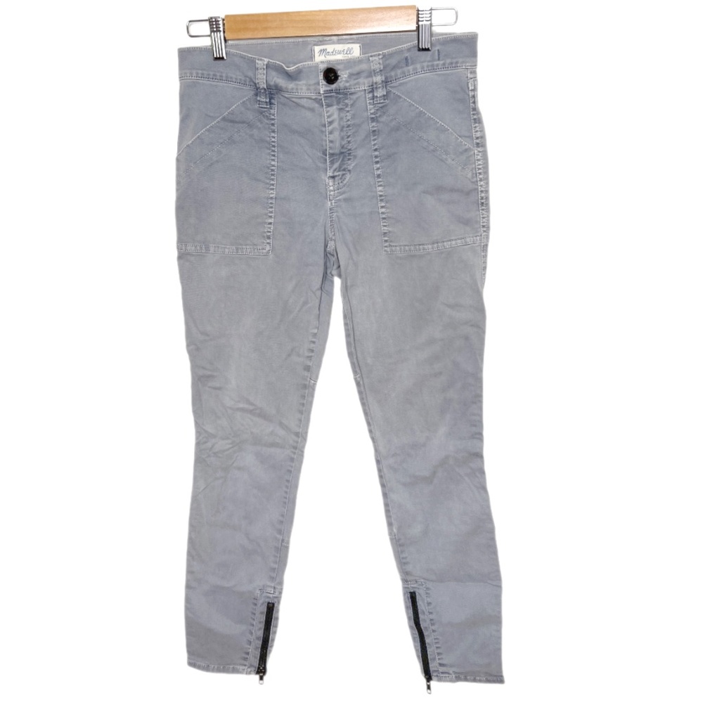 Madewell Gray Pants with Zipper Detail